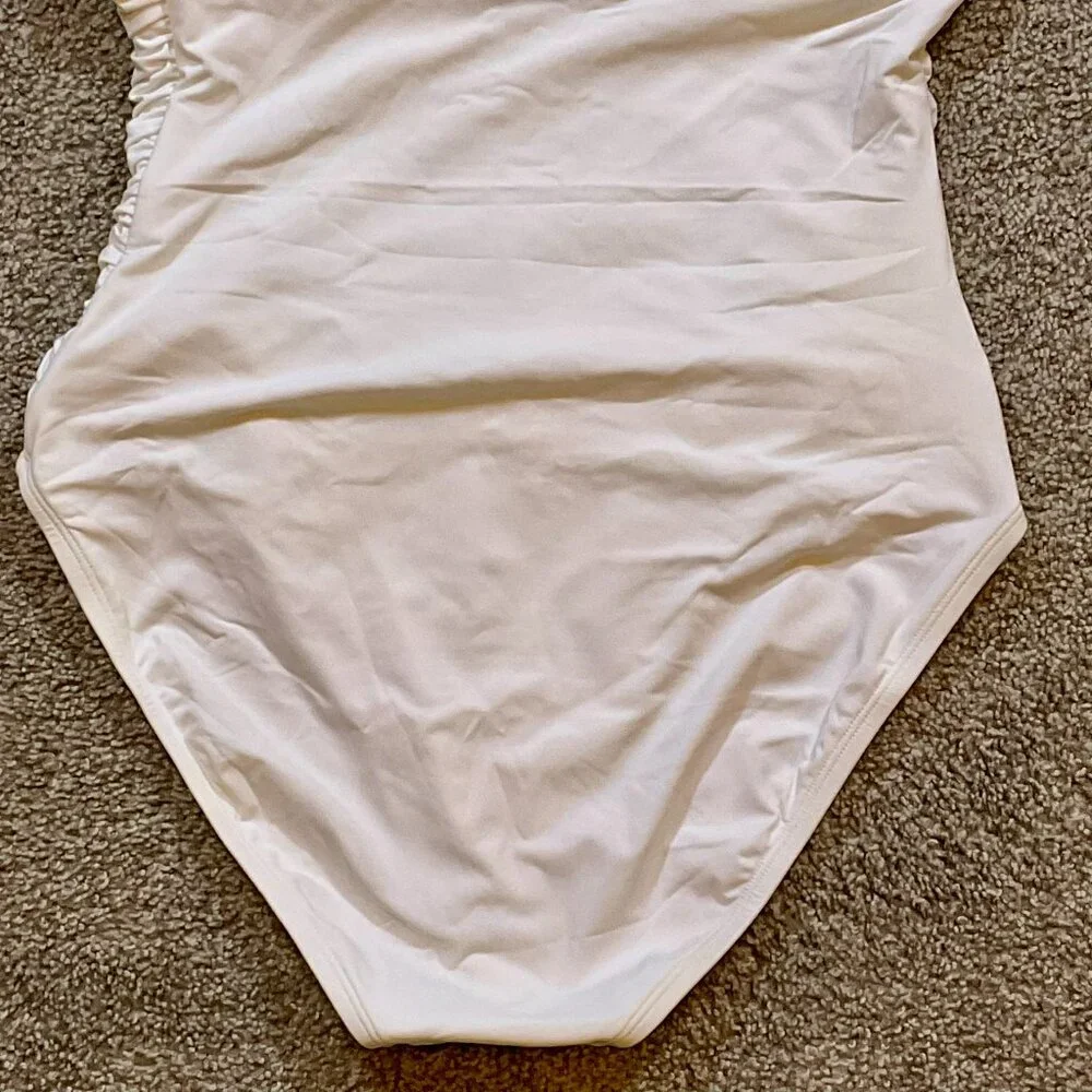 Lilly Pulitzer Flamenco One-piece Swimsuit In Resort White Size 12‎ Beach Summer